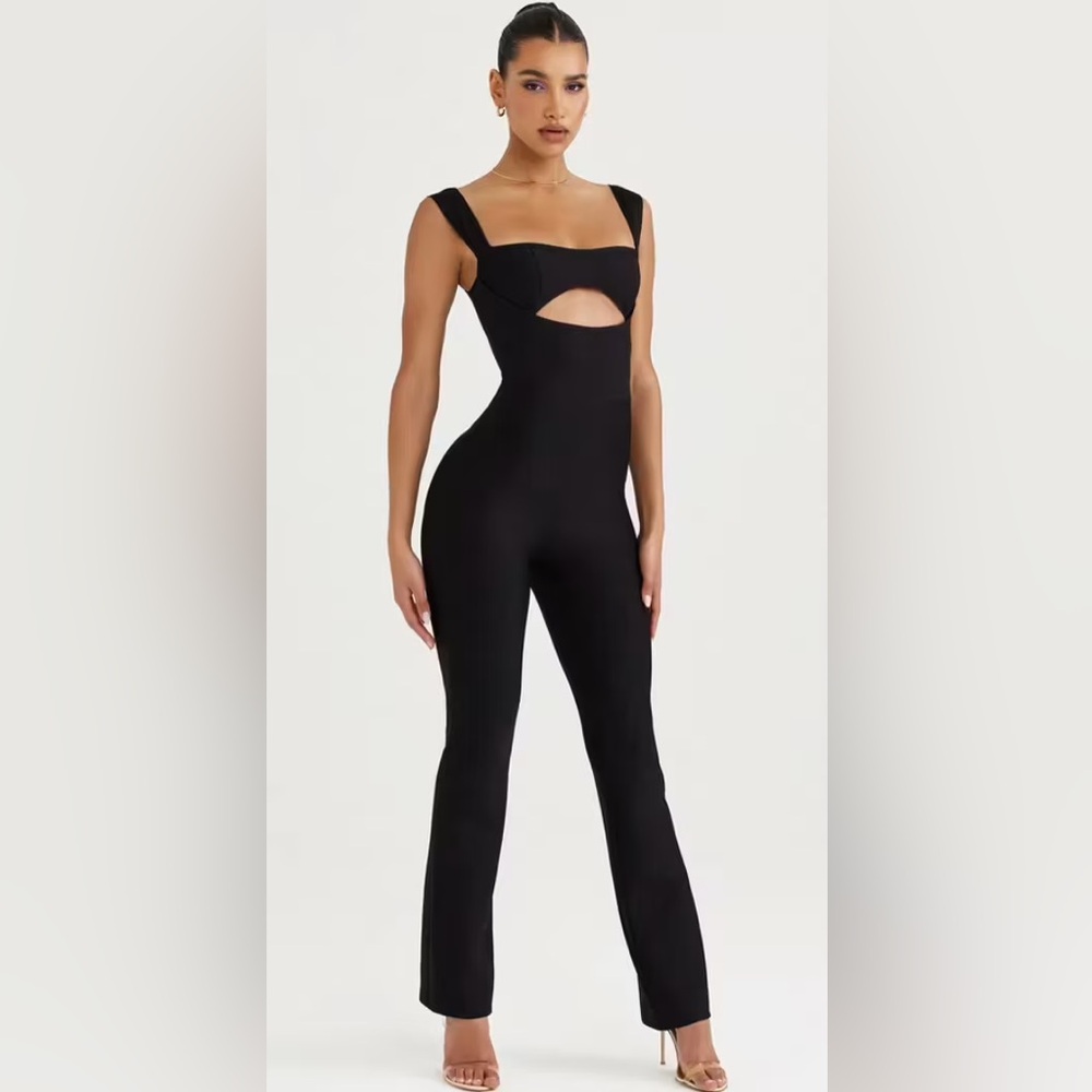 House of CB Yasmeen Bandage Jumpsuit Black Size XL